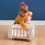 Imagen de Cuna Colecho Madera Muñecas Hasta 35cm Aprox Juguete Niños  Beige