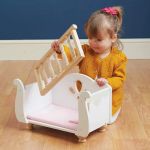 Imagen de Cuna Colecho Madera Muñecas Hasta 35cm Aprox Juguete Niños  Beige