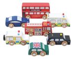 Imagen de Packx7 Vehículos Madera Transporte De Ciudad Niños 3 Años+ Multicolor
