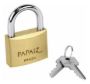 Imagen de Juego 10 candados Papaiz bronce 60mm c/llave maestra  -Ynter Industrial