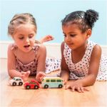 Imagen de Set De 3 Autos Retro Metro Juguetes Madera Niños 3 Años+ Vehículos Retro