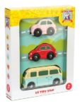 Imagen de Set De 3 Autos Retro Metro Juguetes Madera Niños 3 Años+ Vehículos Retro