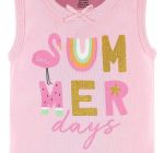 Imagen de Pack X4 Bodies  Bebes Gerber Algodón Flamencos Verano Rosa Chicle 24 Meses