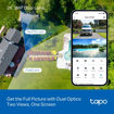Imagen de CÁMARA WIFI TP-LINK TAPO C246D 3K DOBLE LENTE 360° INTERIOR Y EXTERIOR IP65