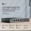 Imagen de SWITCH TP-LINK TL-SG1005P-PD GIGABIT 5 PUERTOS POE PASSTHROUGH CON 4 POE+
