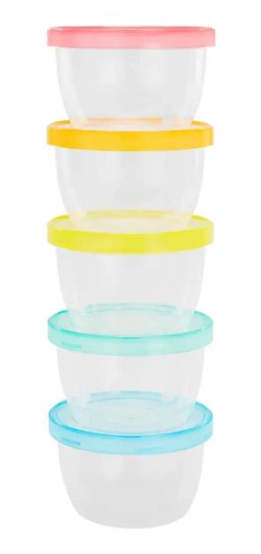 Imagen de Pack X5 Bowls De 250ml Apto Para Microondas Badabulle Bebes