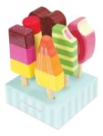 Imagen de Juego De 6 Paletas Helados Madera Multicolor Niños 2 Años+ 