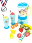 Imagen de Juego De Licuadora Con Frutas Vasos Sorbito Niños 2 Años+  Celeste