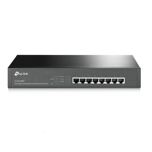 Imagen de SWITCH TP-LINK TL-SG1008MP RACKEABLE GIGABIT 8 PUERTOS POE+ 153W