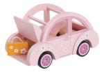 Imagen de Juguete Auto Rosa De Sophie Madera Con Maleta Niños 3 Años+ Sophie Rosa
