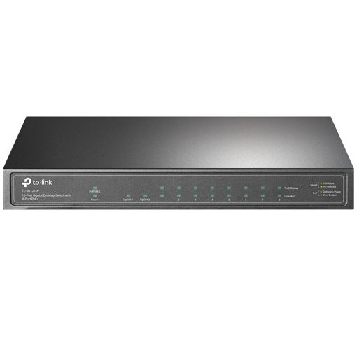 Imagen de SWITCH TP-LINK TL-SG1210P GIGABIT 10 PUERTOS POE+ 63W EASY SMART