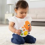 Imagen de Juego Dino Burbujas Popy Silicona Tomy Parque Jurásico 12m+ Naranja Y Blanco
