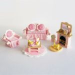 Imagen de Juego Living Sala Para Casa De Muñecas Madera Niños 3 Años+ Rosa