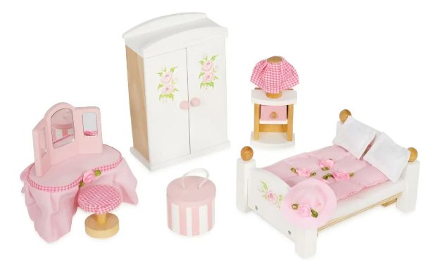 Imagen de Le Toy Van Juego Dormitorio Madera Casa De Muñecas 2-4 Años Rosa