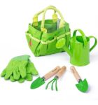 Imagen de Set Jardinería Palas Rastrillo Guantes Bolsa Regadera Niños