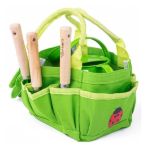 Imagen de Set Jardinería Palas Rastrillo Guantes Bolsa Regadera Niños
