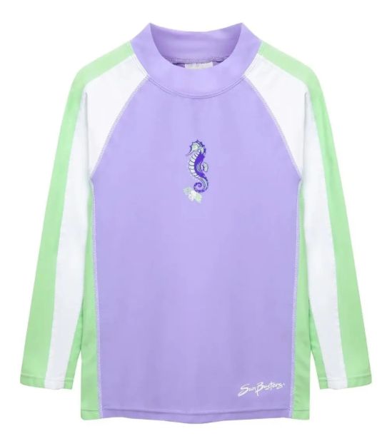 Imagen de Remeras Mangas Largas Protección Uv Niño Baño Playa Sol Agua Lavanda 11 A 12 Años