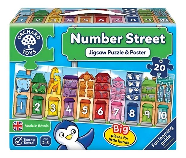 Imagen de Puzzle Infantil Orchard Toys Calle De Números De 20 Piezas Para Niños De 2 A 5 Años