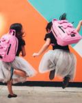 Imagen de Mochila Niñas Lazos Cuero Vegano Urbana Impermeable