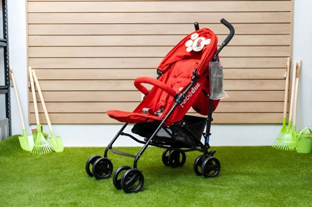 Imagen de Coche Paragüitas Goldbaby Barra Seguridad Bebés 0 A 18kg   Rojo Negro