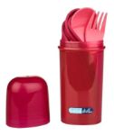 Imagen de Pack Cubiertos Y Babero Silicona Estuche Bebés Alimentacion