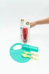 Imagen de Pack Cubiertos Y Babero Silicona Estuche Bebés Alimentacion