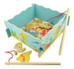 Imagen de Juego De Pescar Varillas Magnéticas Pecera Madera Niños 3a+