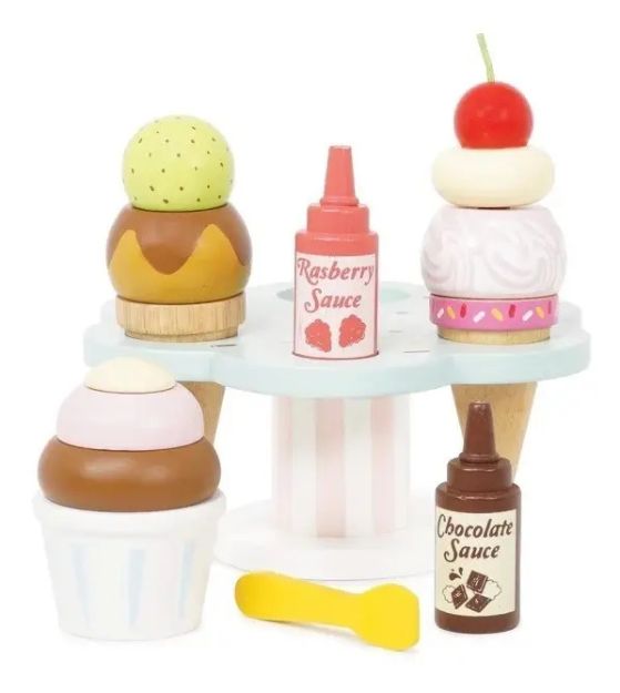 Imagen de Juego Madera Puesto Stand De Helados Con Salsa Niños 2 Años+