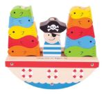 Imagen de Barco Pirata De Madera Bigjigs 18m+ Juego Encastre Apilable Multicolor
