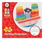 Imagen de Barco Pirata De Madera Bigjigs 18m+ Juego Encastre Apilable Multicolor