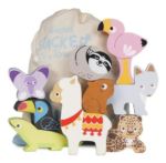 Imagen de Juego Equilibrio Torre Animales Del  Andes Apilar Bebe 18m+