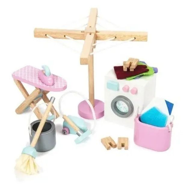 Imagen de Cuarto De Lavado Para Casa De Muñecas Bigjigs Niños 3 Años+