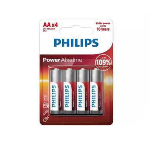 Imagen de PILAS PHILIPS ALCALINA AA X4 LR6P4B/97