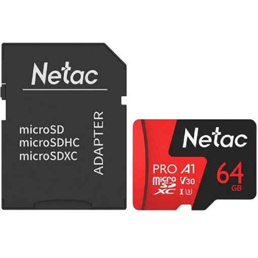 Imagen de MEMORIA MICRO SD NETAC P500 EXTREME PRO 64GB NT02P500PRO-064G-R