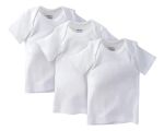 Imagen de Pack X3 Remeras Manga Corta Algodón Blancas Gerber Bebes Blanco 24m Liso