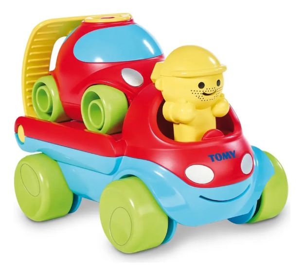 Imagen de Camión Remolcador Con Auto Tomy Juguetes Niños 12 Meses+