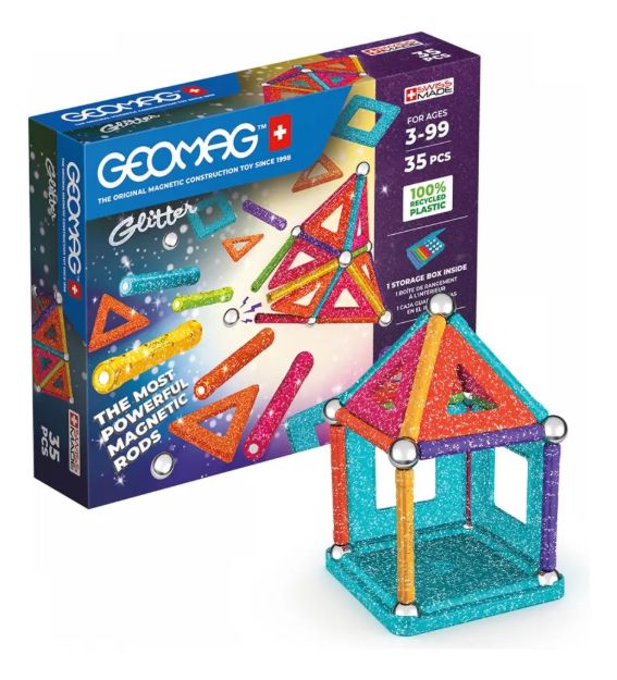 Imagen de Juego Magnético Panels Glitter Geomag 35 Pcs Niños 3 Años+