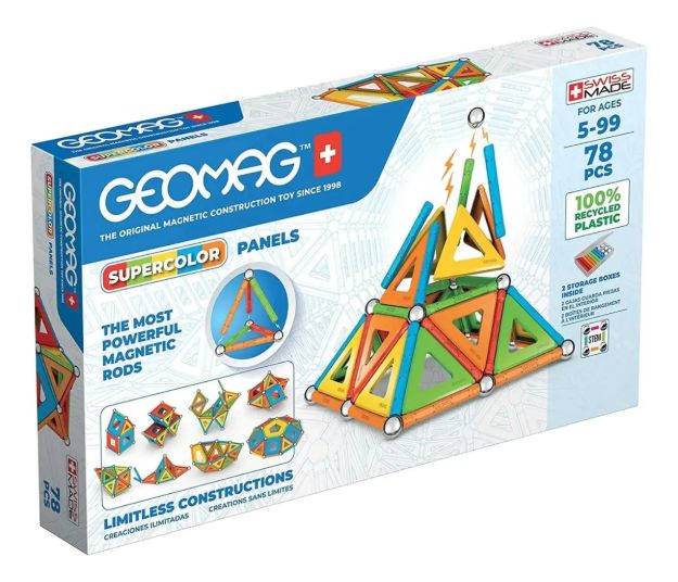 Imagen de Juego Magnético 78 Piezas Supercolor Panels Niños 5 Años+