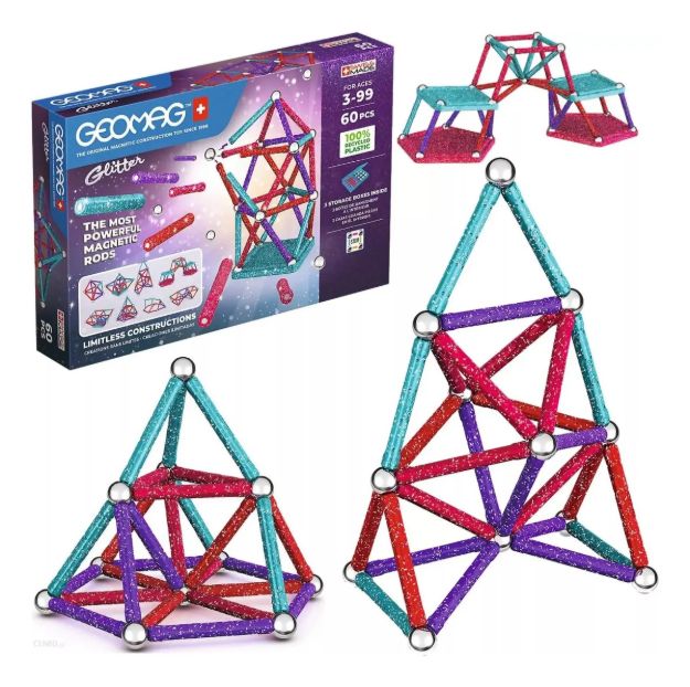 Imagen de Juego Magnético Panels Glitter Geomag 60 Pcs Niños 3 Años+