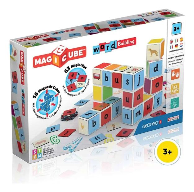 Imagen de Juego De 79 Piezas Cubos Magnéticos Letras Niños 3 Años+