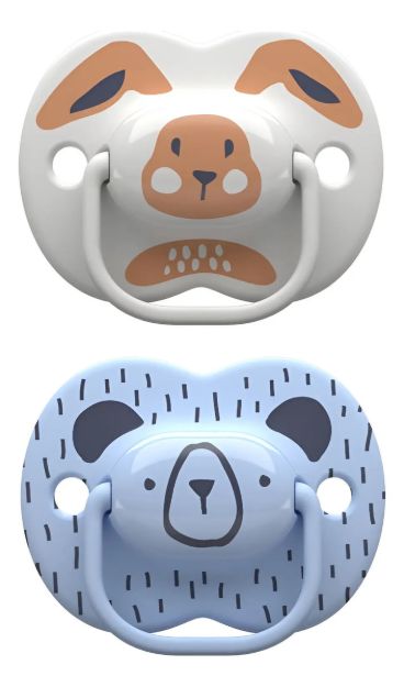 Imagen de Pack X2 Chupetes Woodland Ortodóncicos Silicona Bebes