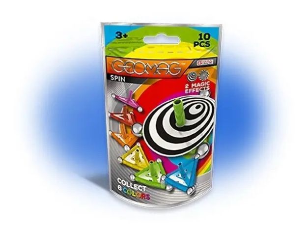 Imagen de Trompo Spinner 10 Pc Magnéticas Geomag Juegos Didacticos Negro