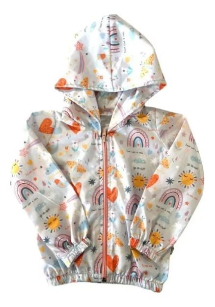 Imagen de Campera Con Capucha Impermeable Corta Viento Party Bebes Naranja 3 (28 A 36 Mese)