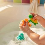 Imagen de Set X4 Animalitos Oceano Juguete Para El Agua Baño Bebes 4m+ Azul