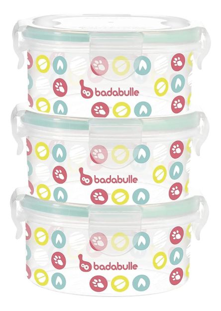 Imagen de Badabulle Vianda Set 3 Piezas Capacidad 300ml Comidas Bowls