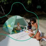 Imagen de Carpa Tienda Playa Badabulle Protección Uv 50+ Safari Juegos Verde