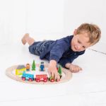 Imagen de Pista De Tren De Madera Bigjigs Toys Mi Primera Pista, 44x44 Cm