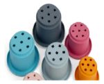 Imagen de Pack X7 Vasitos Apilables Encastre Multicolor Silicona Agua Multicolor