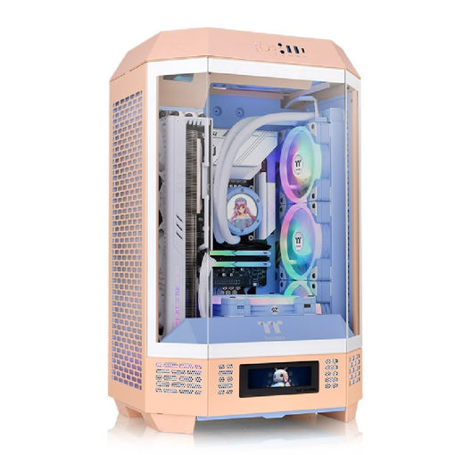 Imagen de GABINETE THERMALTAKE THE TOWER 300 PEACH FUZZ MICRO ATX VERTICAL CA-1Y4-00SKWN-00