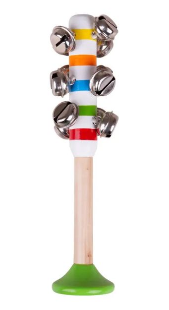 Imagen de Palo Musical De Madera Con Campanitas Bigjigs Bebes 0m+ Verde